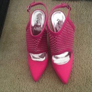 Pink Qupid Ankle Strap Heels